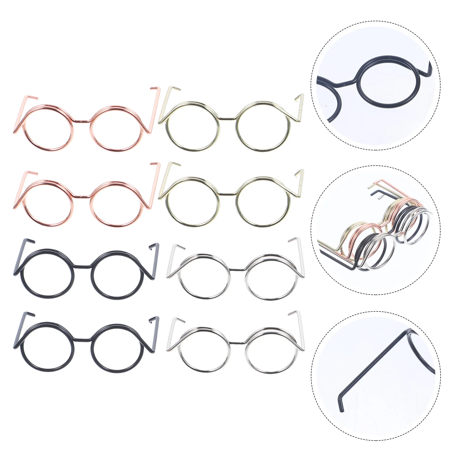 

Mini Glasses Accessories Eyeglasses Toy Amrican Girl Dolls Vintage Costume Iron Wire Miniature Things Micro Toys