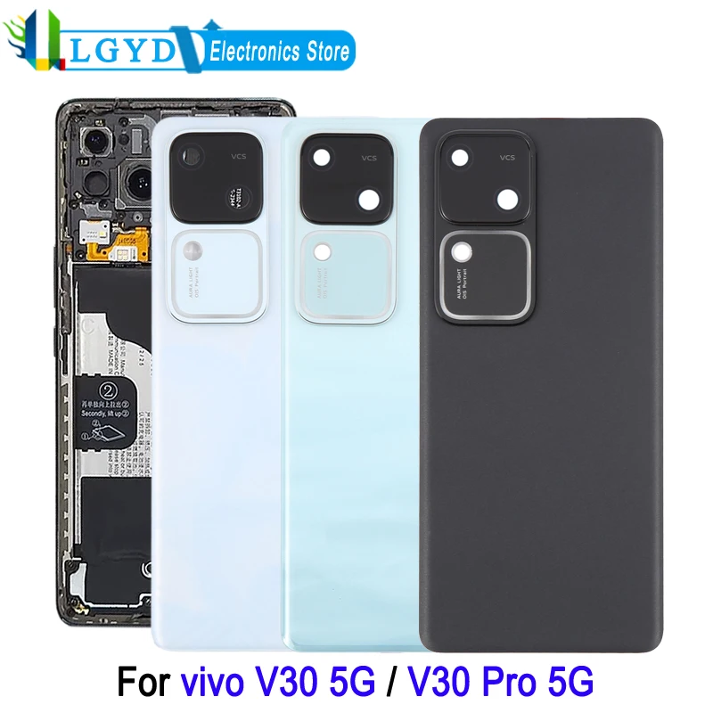 High Quality Battery Back Cover For Vivo V30 5G / V30 Pro 5G, Phone Rear Cover Replacement Part, with Logo