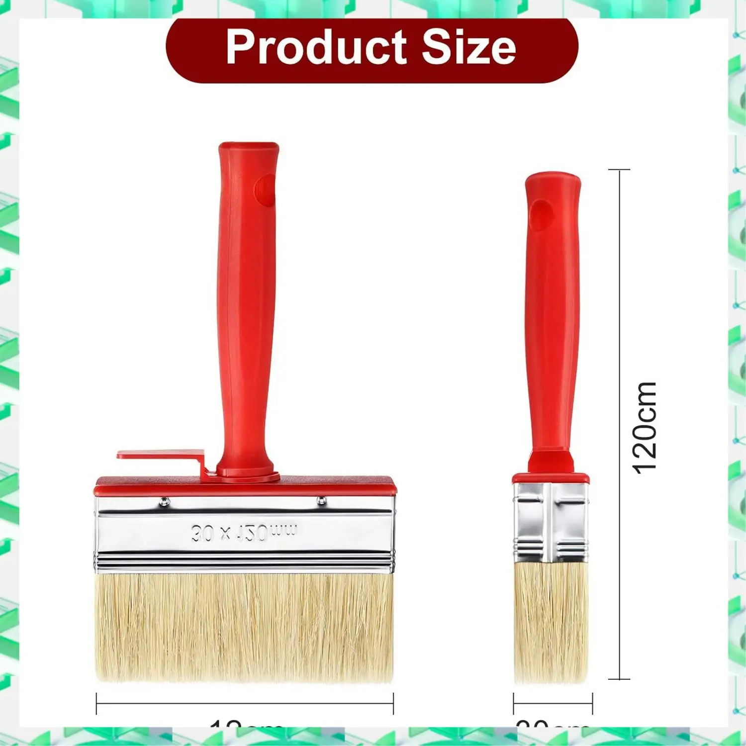 

FIZP 4 Pcs Shed Fence Paint Brushes Decking & Timber Block Stain Brush 4.7Inch/120Mm For All Types Of Painting Job