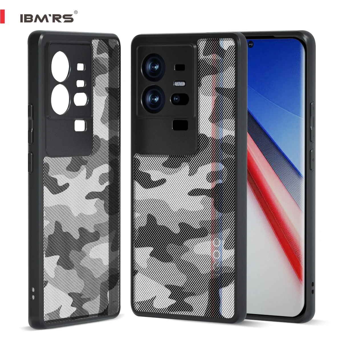 

IBMRS for iQOO 11 Pro Military Grade Camo Armor Case, Shockproof Cover, PC+TPU Dual Layer Heavy Duty