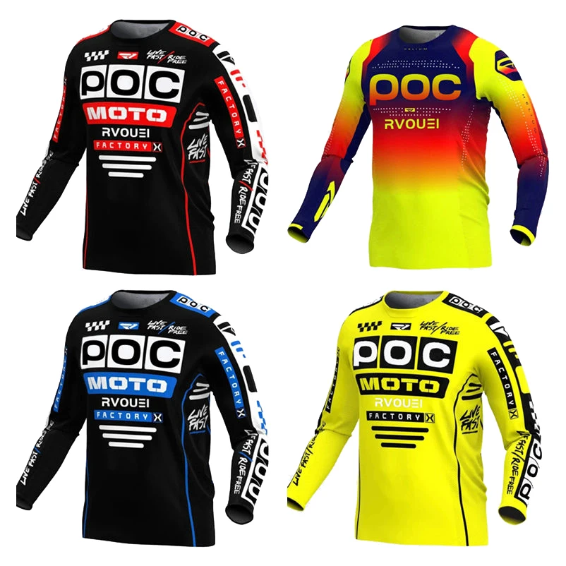 Rdownhill ei Poc yokuş aşağı bisiklet formaları, Enduro, dağ bisikleti, MTB gömlek, Offroad DH motosiklet forması, motokros spor giyim, 2025