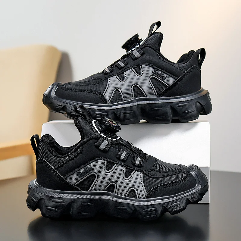 

Детские кроссовки 2026 с системой быстрой шнуровки, весенние школьные спортивные туфли для мальчиков, легкие беговые кроссовки для тенниса