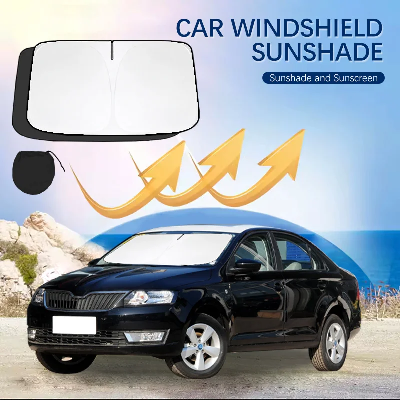 

For Skoda Rapid NH1 NH2 NH3 NA2 Windshield Sun Shade Sunshade Sun Visor Protector Foldable Blocks UV Rays Laser Sun Protector