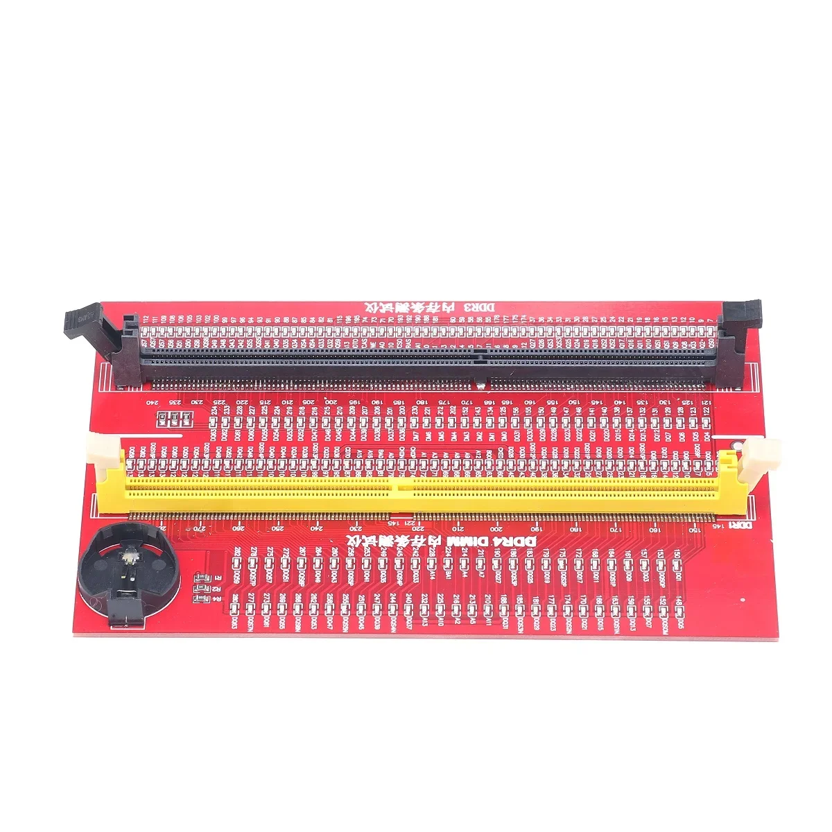 Laptop/Desktop Motherboard Memory Slot DDR3/DDR4/5 Diagnostic Repair Analyzer Test SDRAM SO-DIMM Pin Out With LED Tester Card