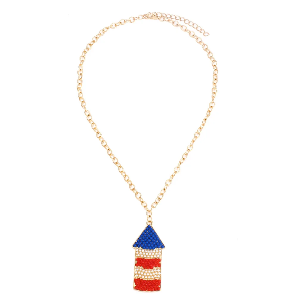 Personality temperament alloy pearl pendant necklace retro geometric rice bead collarbone chain female source