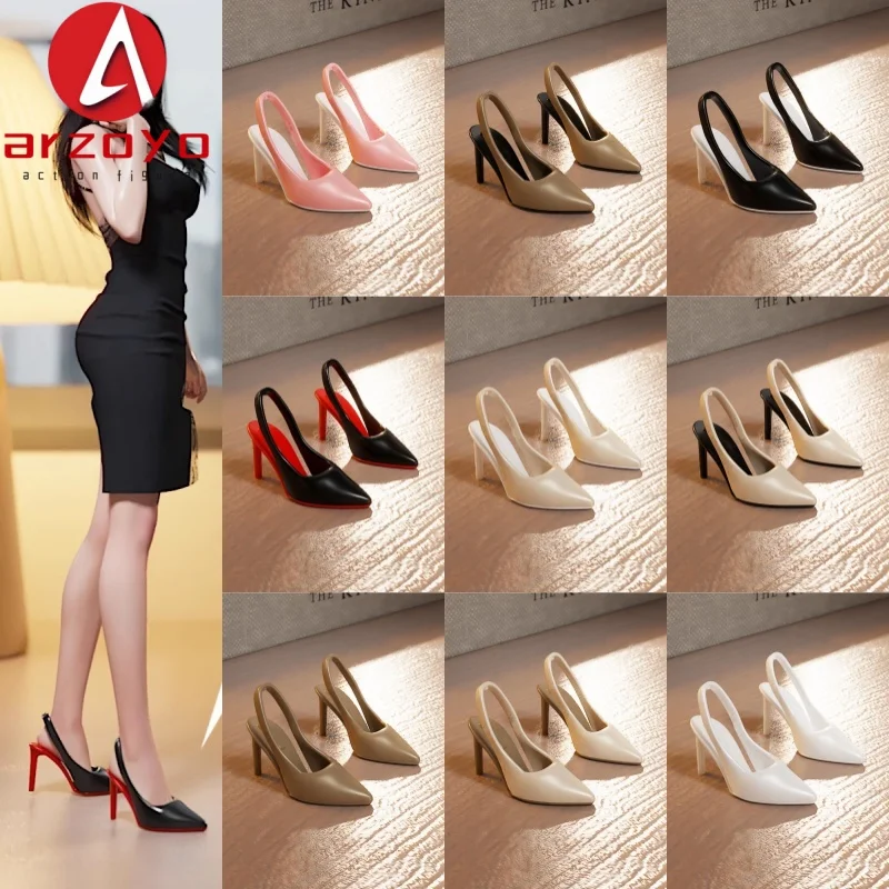 1/6 스케일 섹시 하이힐 신발 PVC 신발 모델 12'' TBL JIAOU 여성 군인 액션 피규어 바디 인형용