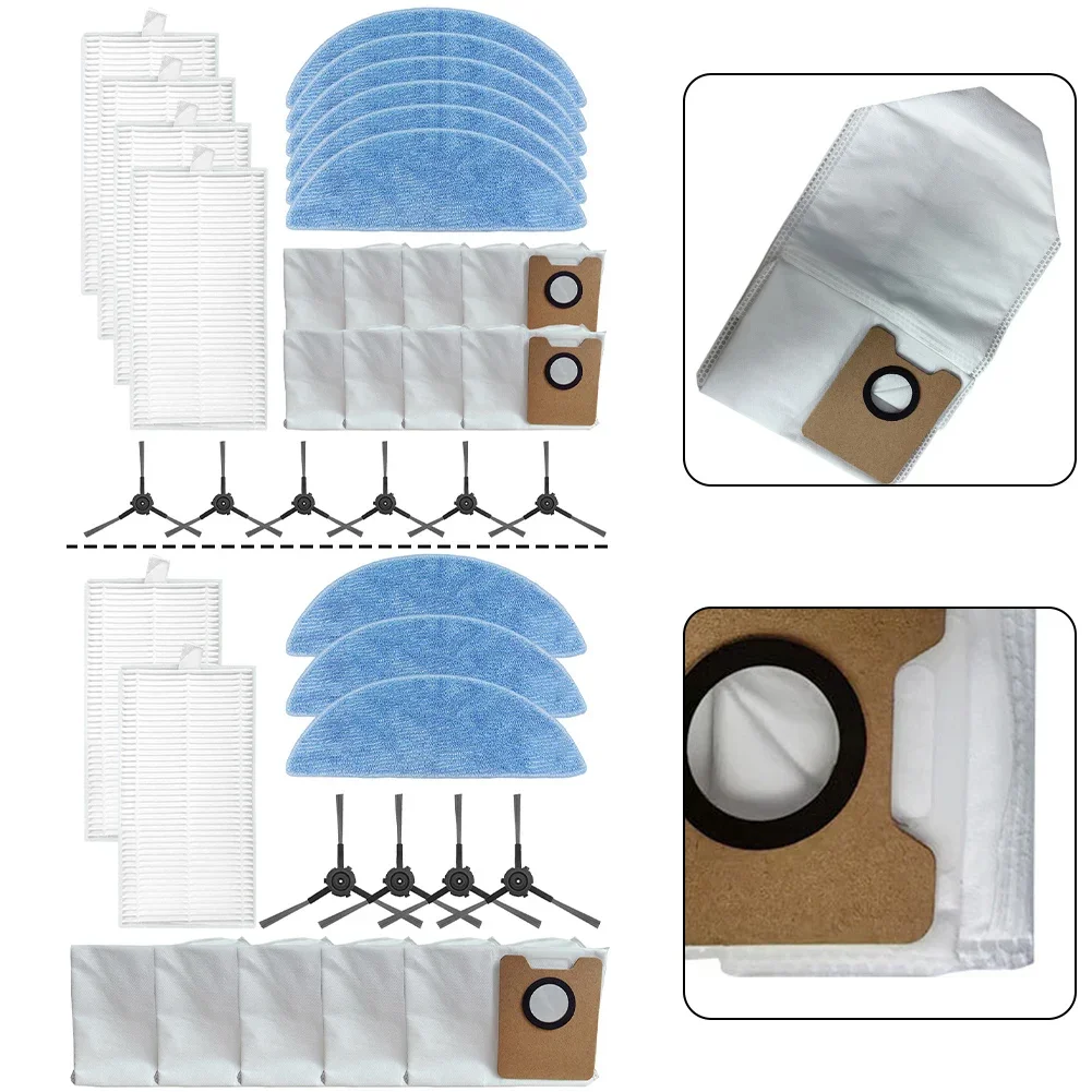 Устойчивая чистая среда с комплектом запасных частей для ECOVACS Y1 включает в себя аксессуары для ключей, такие как фильтры и швабры