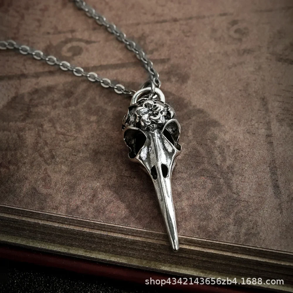 

Ювелирные изделия с подвесками в стиле панк, аксессуары для ретро-сделай сам, скрытый серебряный череп, модные аксессуары для одежды, большие отверстия в стиле хип-хоп