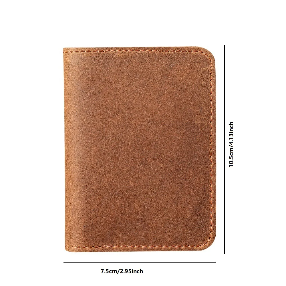 100% echtes Leder Kreditkarte Halter Brieftasche Männliche Dünne Brieftasche Kleine Bank ID Karte Halter Männer Retro Crazy Horse Leder Brieftasche – Detail 3