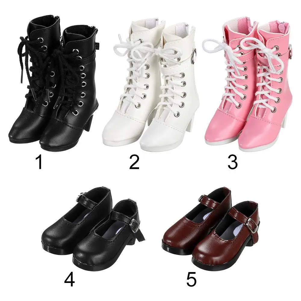 PU Leather 5 Styles 7.8CM  Wearing 60cm  Boots Play House Accessories Differents Color Fabric Shoes