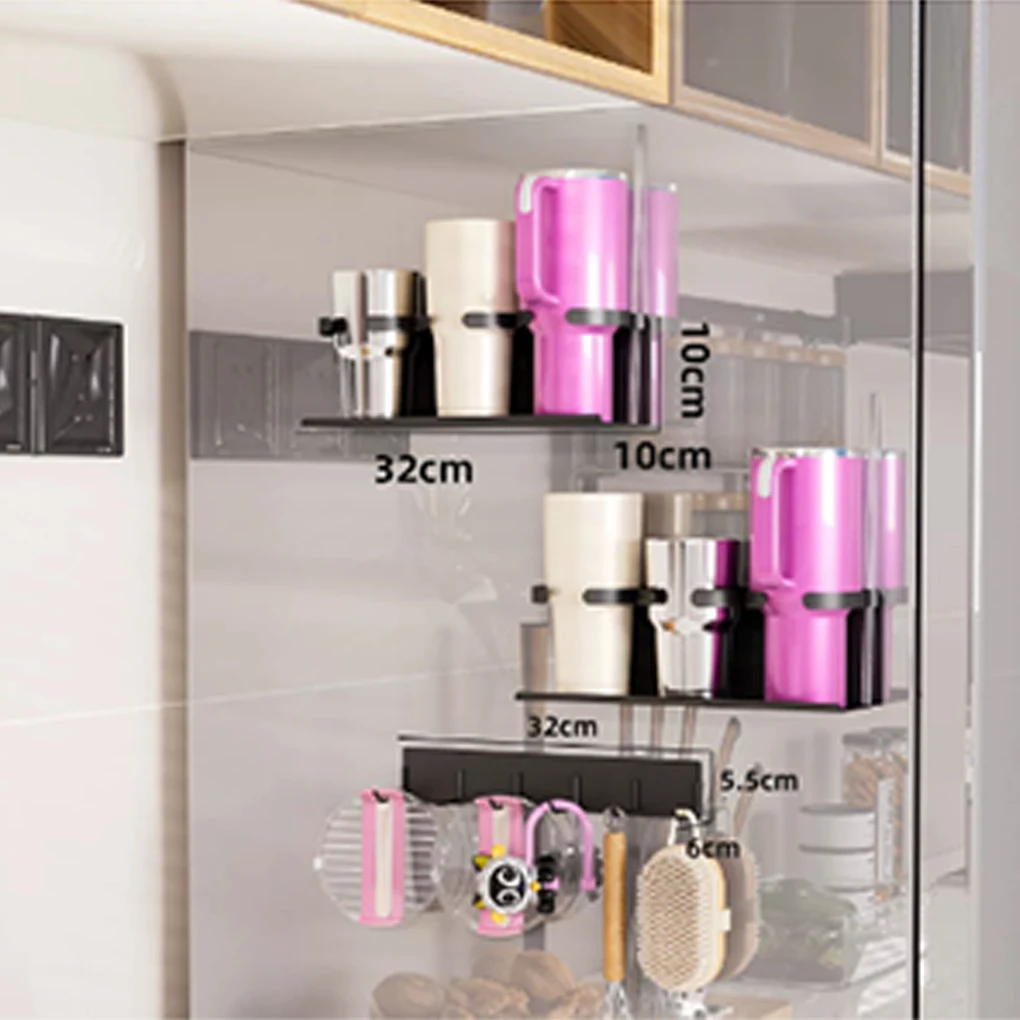 2-piece set, cup storage design, strong adsorption, easy to material, bedroom, living room, napkins, area storage