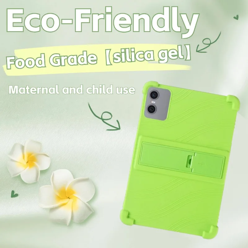 For Teclast P33 Android 15 Tablet 10.1 Soft Silicone Shockproof Case with Back Support Soft