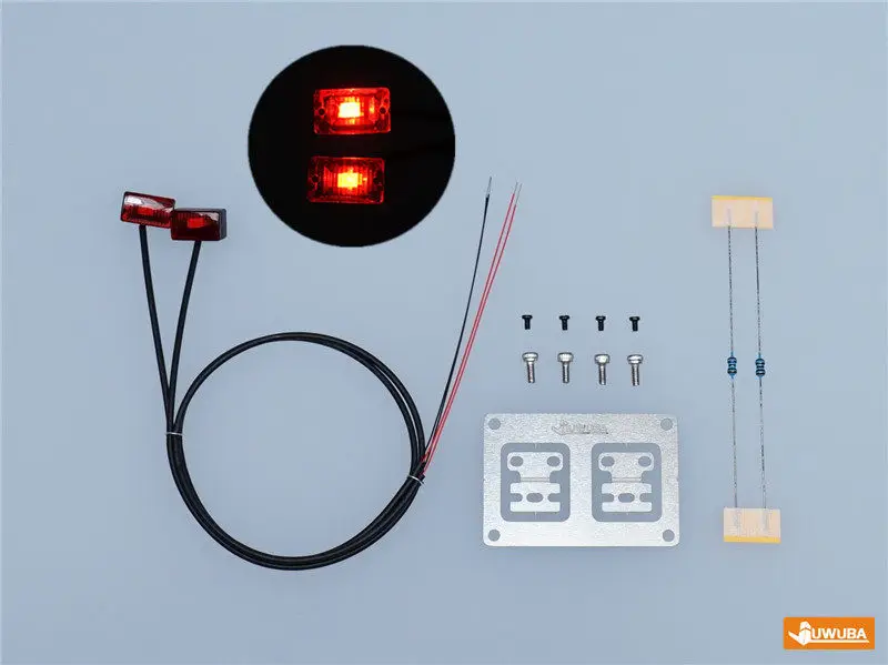 Luces LED de posición lateral, luz de advertencia para camión volquete Tamiya RC 1/14 SCANIA 770S VOLVO 750 mercedes-benz ACTROS 3363 piezas de coche MAN