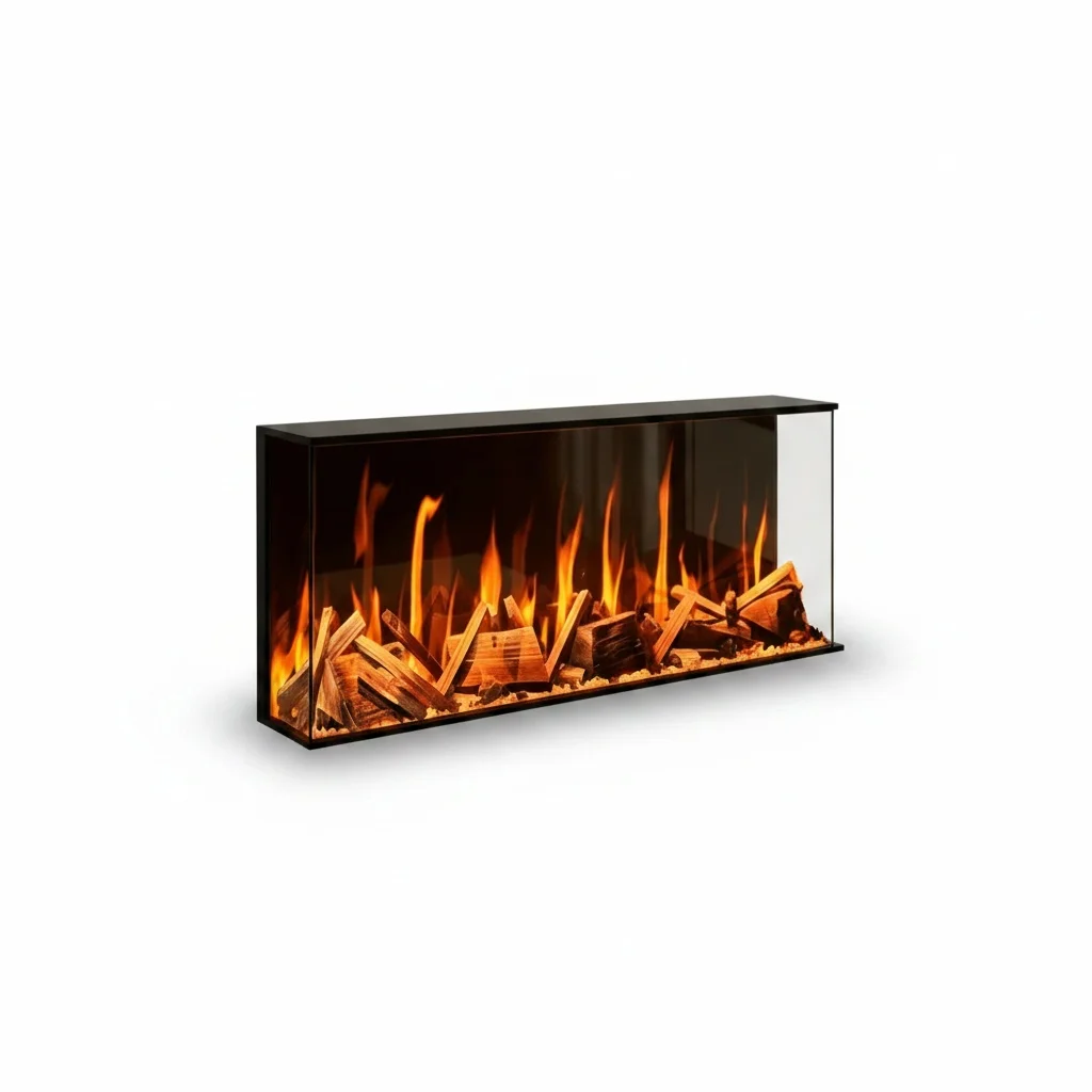 

Electric Fireplace, MGO Ventless Fireplace, LCD LED Flame Heater with Overheat Protection, Energy Saving for Home Indoor