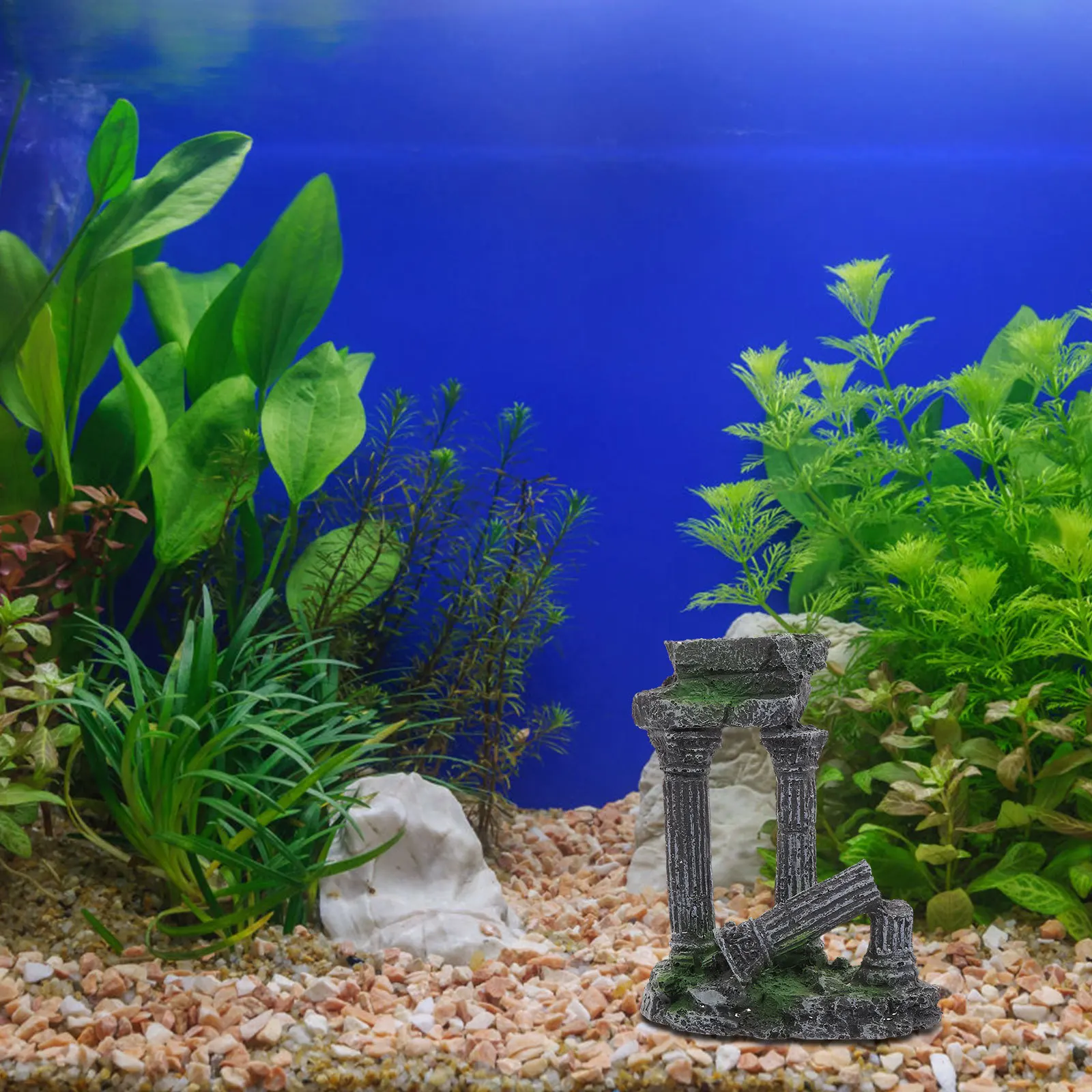 

Aquarium Ornament Resin Roman Column Fish Shelter Landscape Decor Tank Decoration Fish Hiding Cave Aquarium Ornament