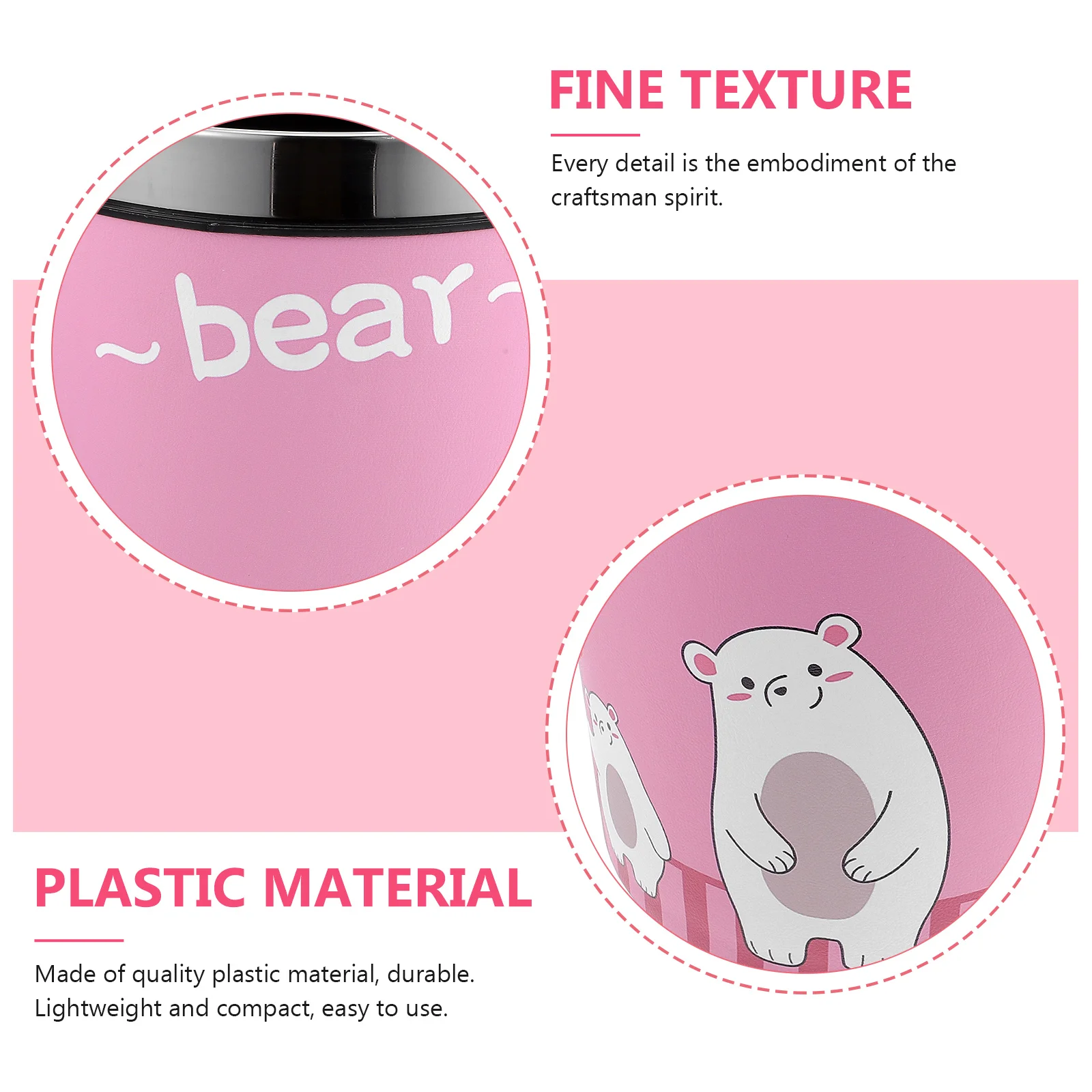 

Large Capacity Garbage Can Bin Trash 's Room Decor Bedroom Waste Basket Pu Cartoon Design