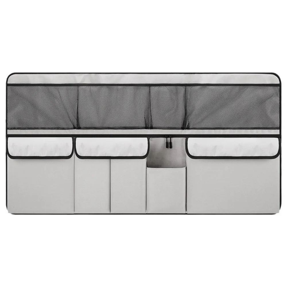 

New Large Capacity Car Trunk Bag Mesh Solid Color Backseat Storage Bag Car Interior Storage Bag Auto