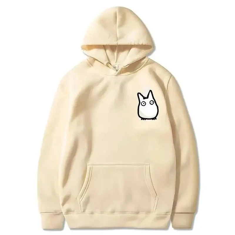 2025년 가을 애니메이션을 위한 패턴 프린트가 특징인 트렌디한 후드 스웨트셔츠