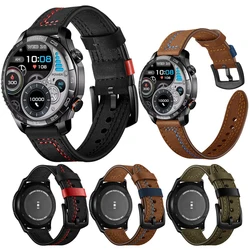Quick Release Leather Watchbands for HAYLOU Solar 5 Casual Belt Smart Watch Strap Soft Bracelet Wrist Watch Band