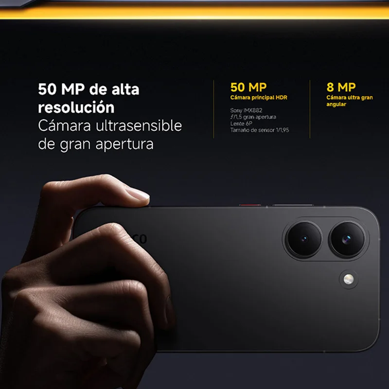 POCO X8 Pro 5G, NFC, Dimensity 8500-Ultra, 6.59 pulgadas,120 Hz, cámara de 50 MP, 6500 mAh, resistencia IP68 al polvo y al agua 7