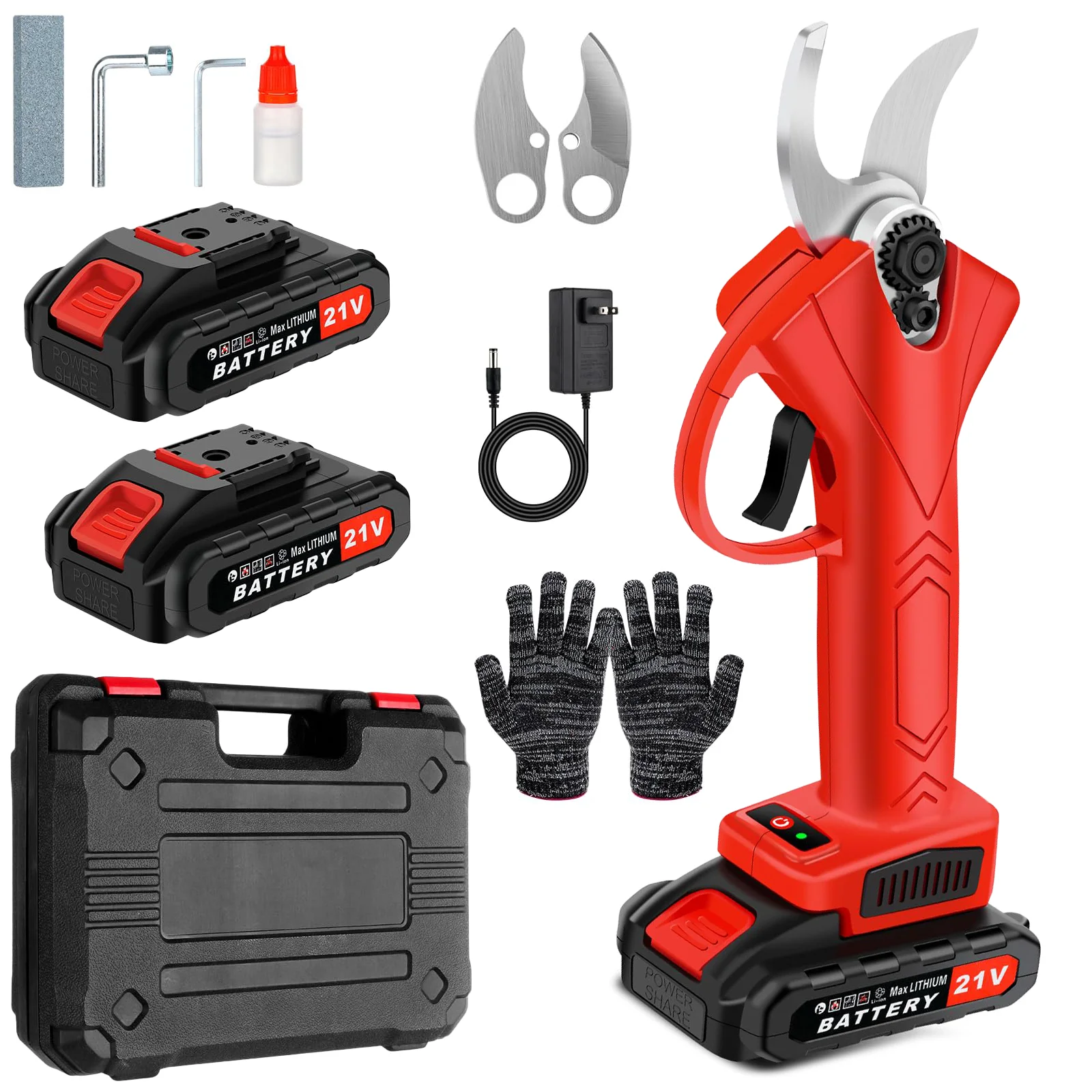 Garden Electric Pruning Shears Cordless Pruning Shears With 21V Rechargeable Battery Powered Pruner