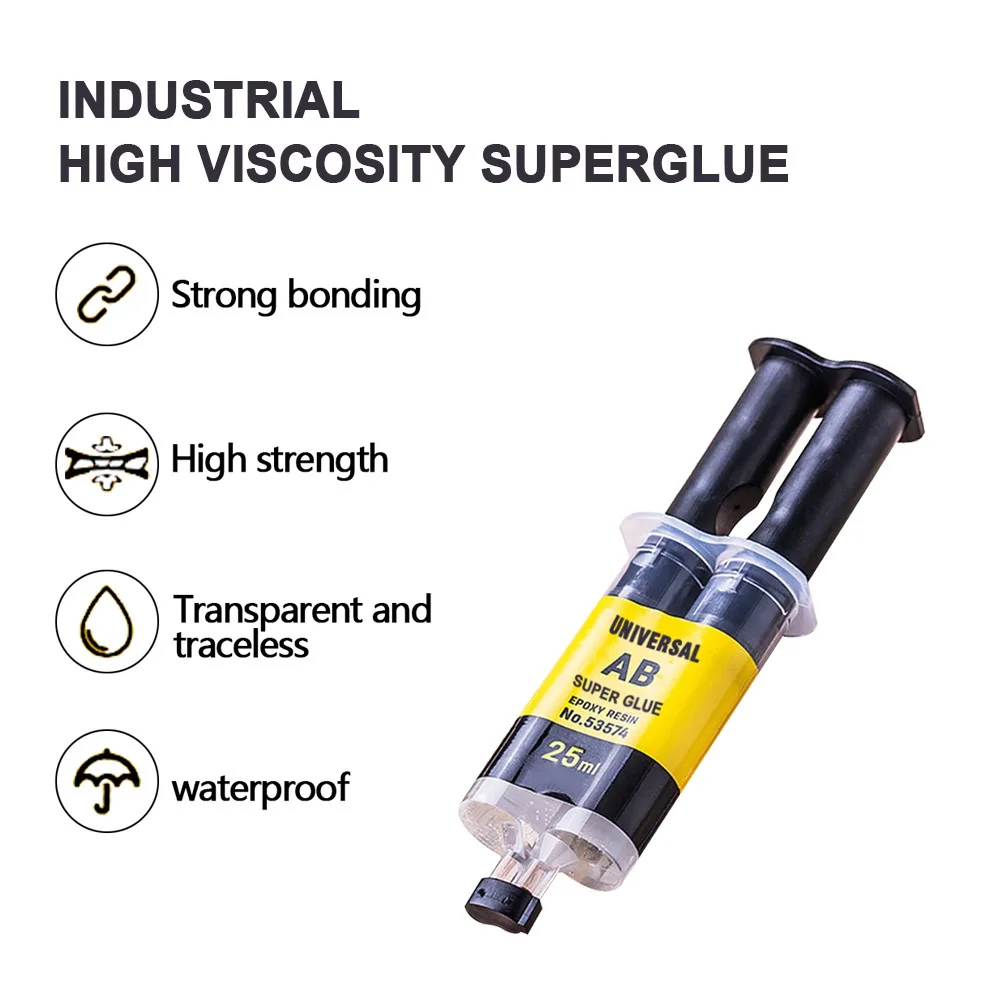 25ml/0.85oz Epoxy Resin AB Glue Strong Glue Plastic Glass Strong Quick-drying Adhesive Universal High Strength Adhesive Repair G