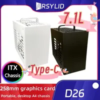 D26 A4 Chassis Motherboard Mini ITX Game Computer 50mm Radiator Support 258mm Graphics Card I7 17*19cm Case