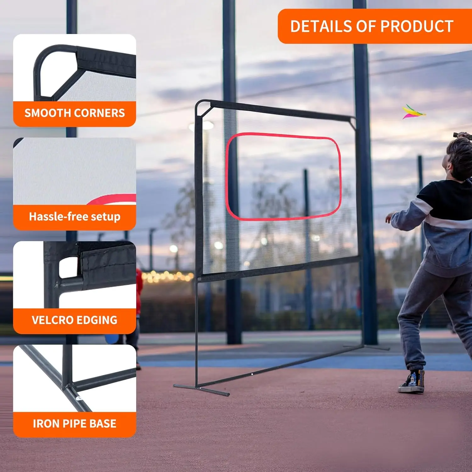 แบบพกพา All-in-1 ชุดสําหรับ Pickleball แบดมินตันเทนนิสสุทธิสําหรับ Backyard สนุกเกมอุปกรณ์เสริมอุปกรณ์