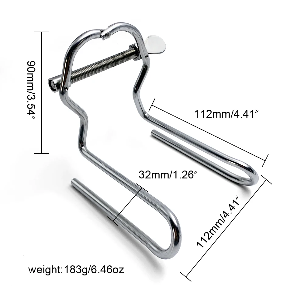 Stainless Steel Anal Vagina Spreader Expander Adjustable Anus Butt Plug Speculum BDSM SM Adult Sex Toys for Men Women Gay