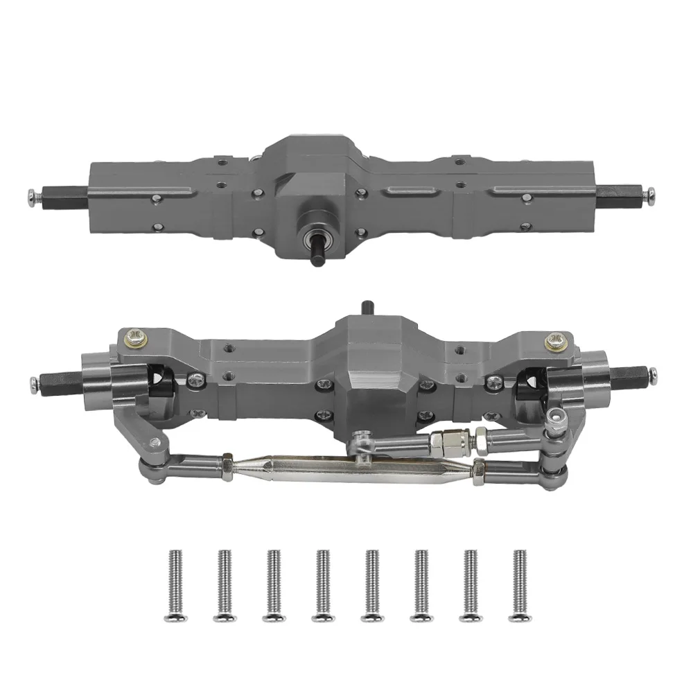 Metal Upgrade Front Rear Axle Assembly For WPL 1/10 C74 1/16 C14 C24 C34 C54 B14 B24 Feiyu JJRC RC Car Spare Parts