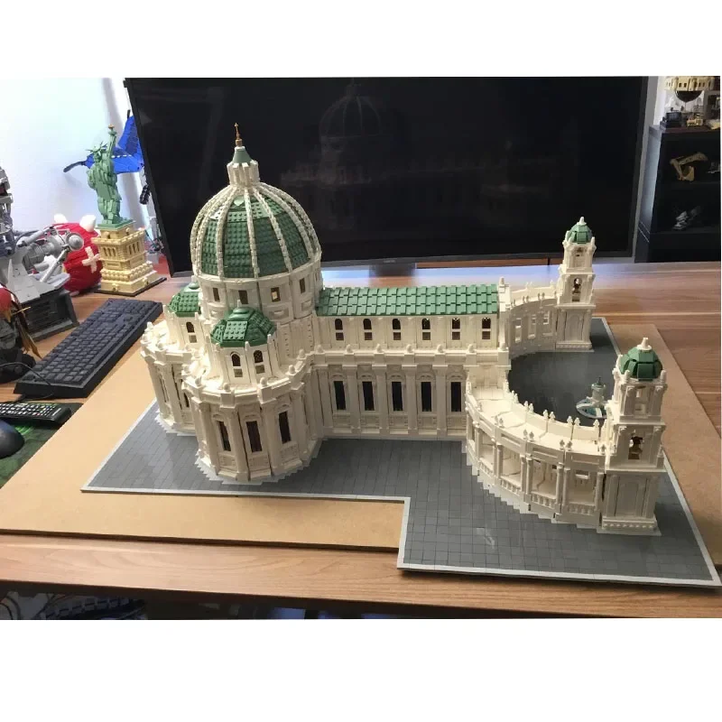 MOC-15896 Berühmte Stadt Barock Kathedrale Zusammengebautes Spleißen Bausteinmodell 13304 Teile Erwachsene Kinder Geburtstag Spielzeug Geschenk