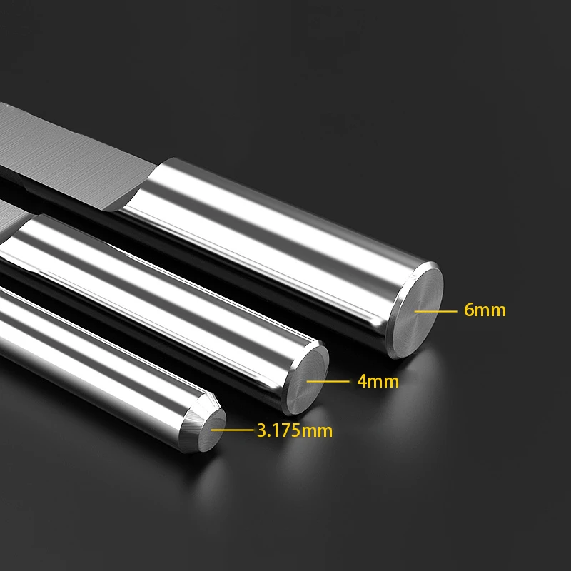 0.8-6mm Vhm Enkele Fluit Rechte Router Bit End Mill CNC Frees Graveren Tool Voor MDF Plastic HRC63