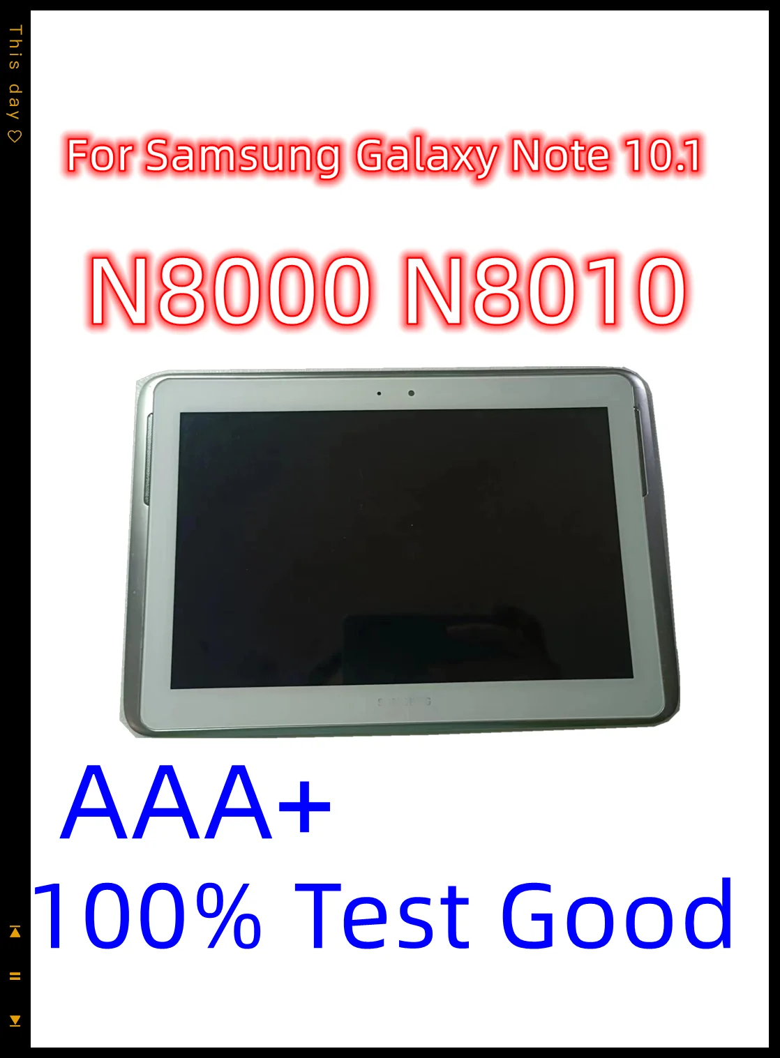 AAA LCD For Samsung Galaxy Note 10.1 N8000 N8010 LCD Display With Frame Touch Screen Digitizer Assembly N8000 N8010 Tablet LCD