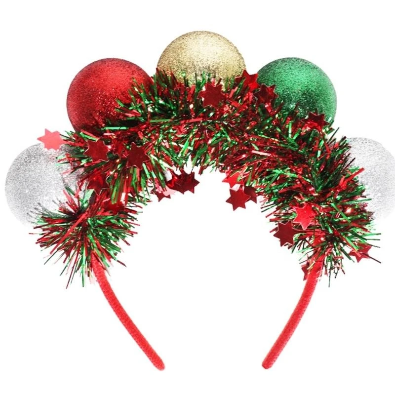 

Многоразовые рождественские украшения для волос, обруч для волос, пластиковый головной убор для детей и взрослых, праздничный