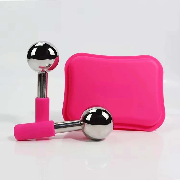 Stainless Steel Facial Cooling Globes 2 Pcs Set Face Eye Puffiness Relief Firming Beauty Massage Tool