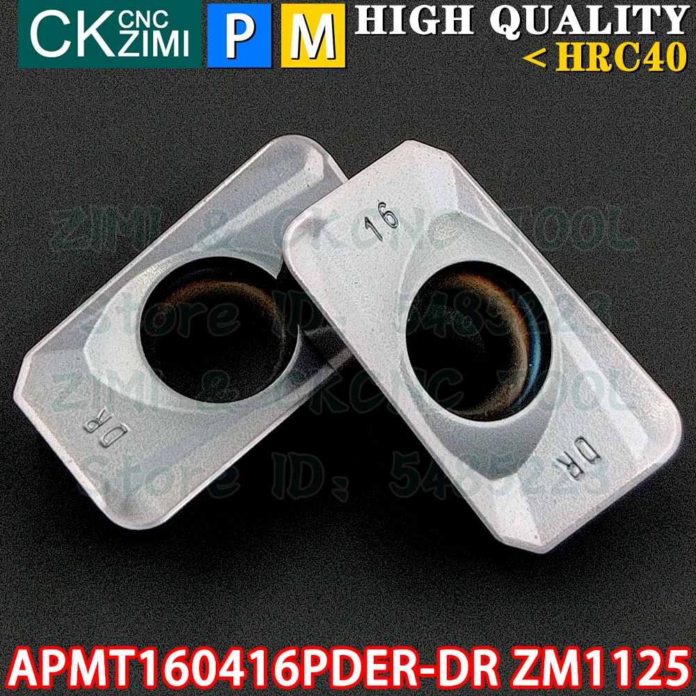 APMT160416PDER-DR ZM1125 APMT 160416 PDER DP ZM1125 Твердосплавная пластина Фрезерная пластина для уступа Инструмент APMT 1135 PDER Токарный механический станок с ЧПУ со сменными пластинами Режущие инструменты