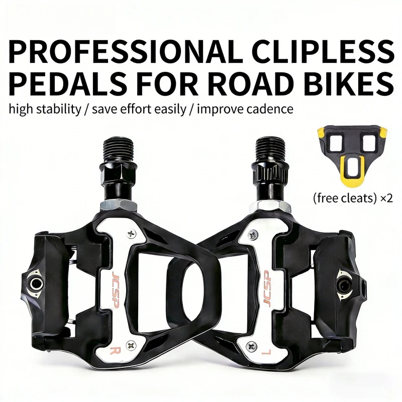 

Road Bike Clipless Pedals SPD-SL Compatible Anti-Slip Spikes Fit Self-Locking Bicycle Shoes Cycling Lock Pedal Parts Accessories