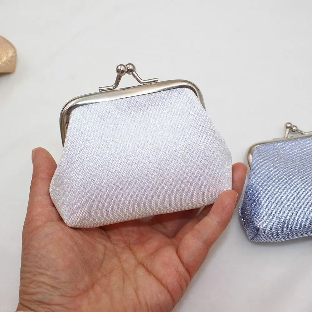 

Portable Card Holder Shiny Coin Purse Storage Bag Money Bag Small Purse Bag Handbag Kiss Clasp Lock Clutch Lipstick Bag Male