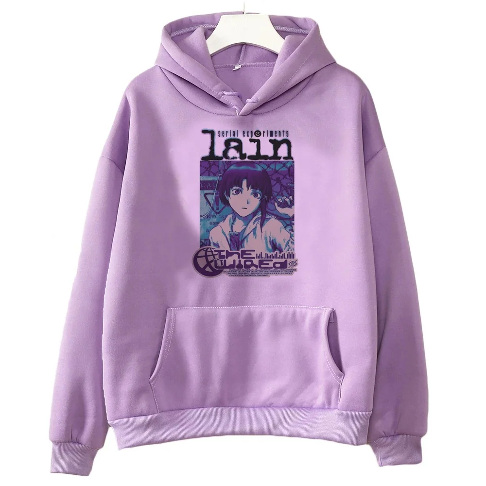 Serial Experiments Lain sweatshirt goth hoodie korean style long coat funny Vintage