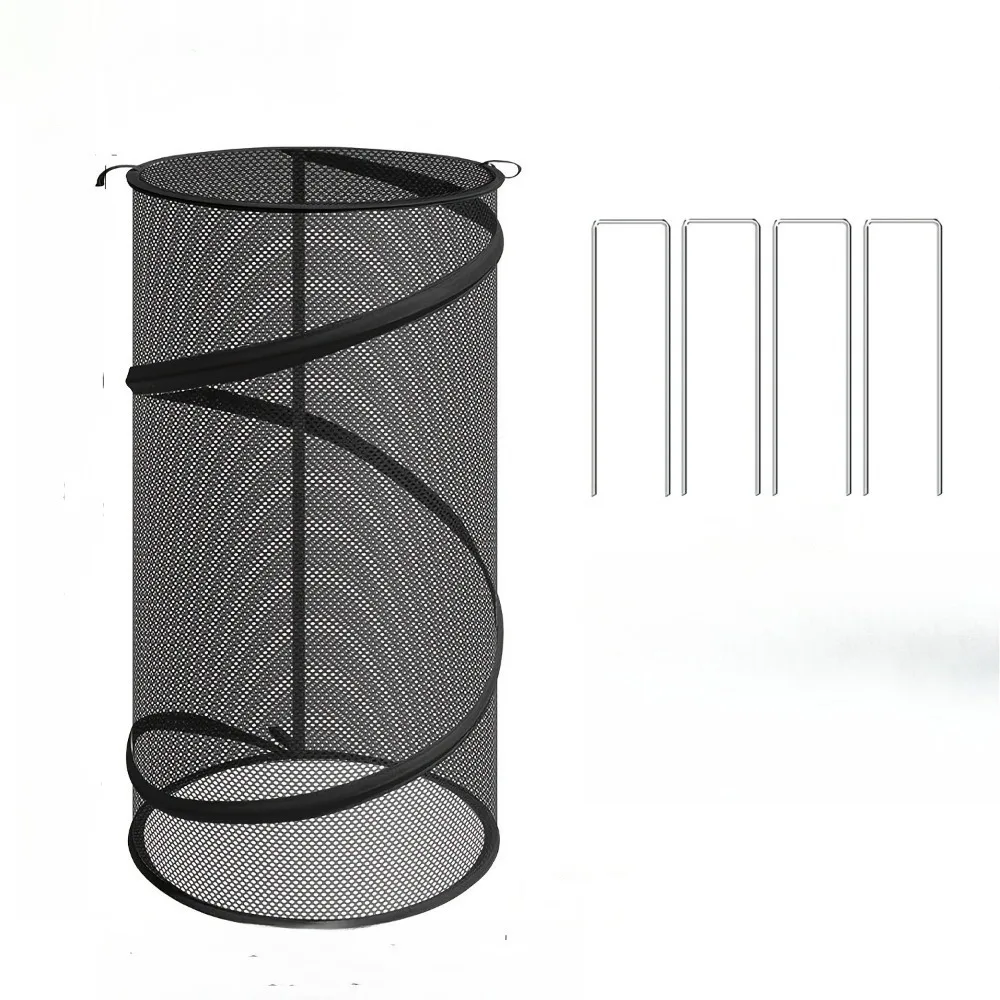 Pop-Up Mesh Plant Guard Folding Reusable Garden Mesh Protector with Ground Pegs Breathable Insect Barrier Netting Yard