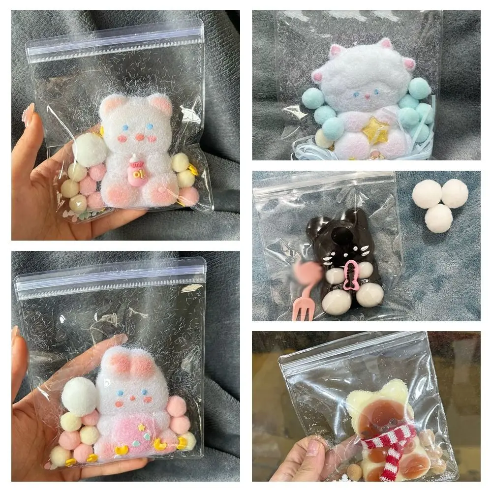 Jouets à presser ours de dessin animé chat doux, jouet sensoriel TPR pincement décompression jouet agneau 3D dessin animé Fidget jouet jouets drôles