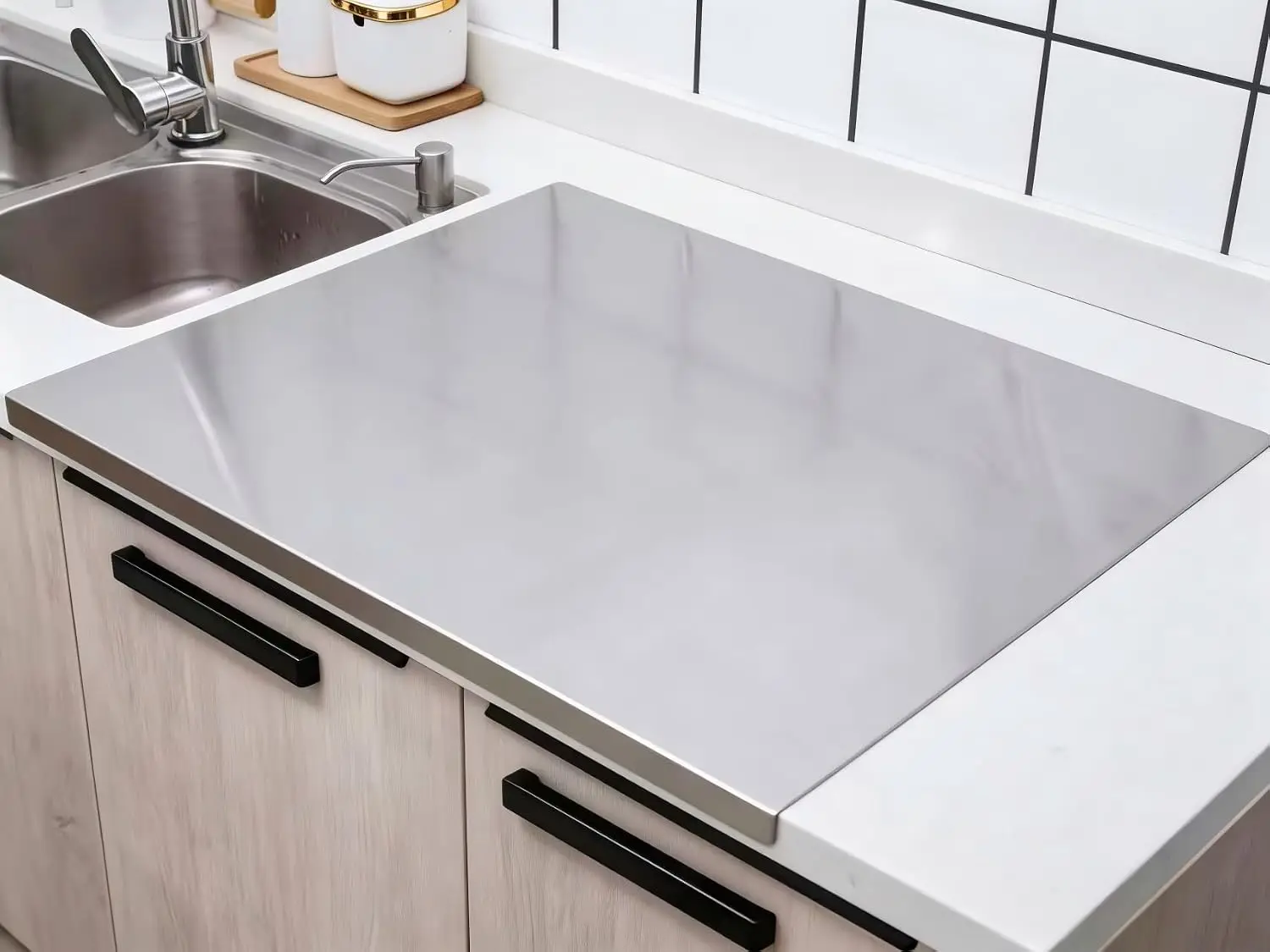 

304 Stainless Steel Cutting Board, Non-Slip, Dishwasher Safe, 16x20 inch