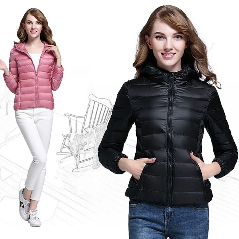 13 Colors Winter Coats Women 2023 New 90% White Duck Down Fashion Short Female Ultra Lightweight Packable Down Coats