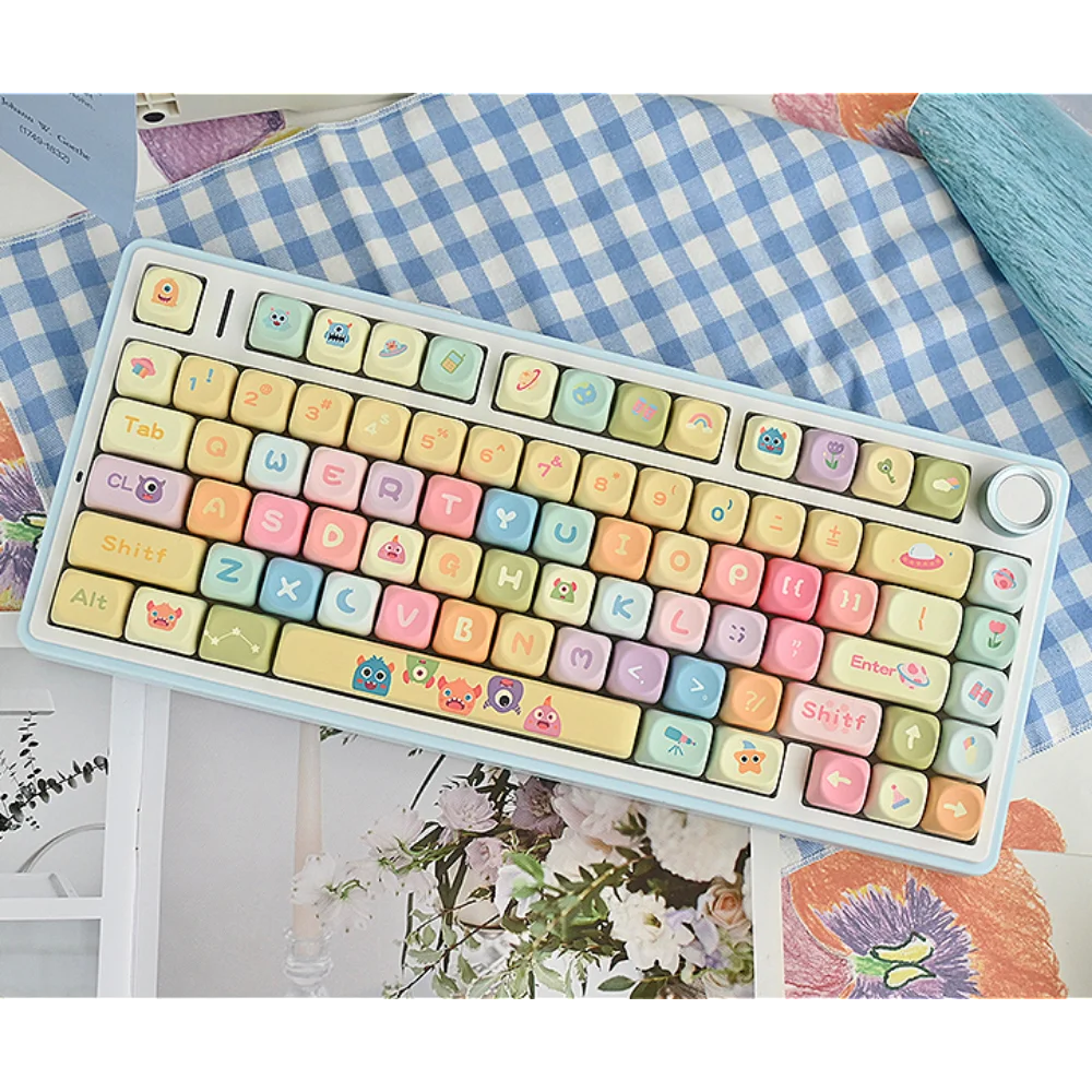 MOA Keycaps PBT 133 tasti Graffiti Monster Cute Candy per 60/64/84/98/108 tastiera meccanica da gioco MX Switch