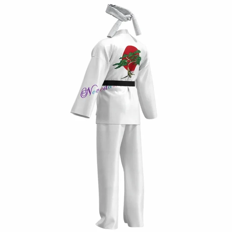 LQAnime Karate niños KOF Cobra Kai disfraz Cosplay chico adulto uniforme tipo kimono blanco diadema traje de fiesta de Halloween chándal