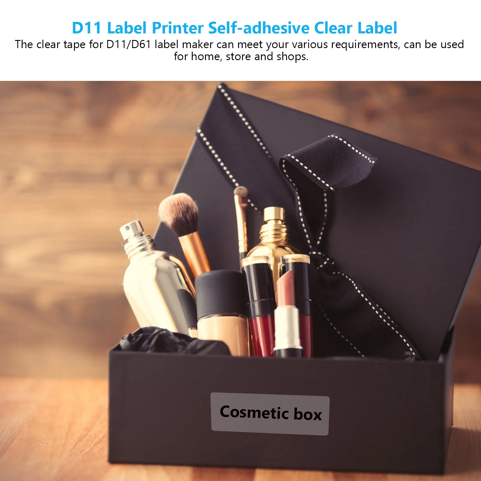 

Clear Name Stickers Transparent Self-Adhesive for Labeling Boxes Bottles Smooth Surfaces Compatible