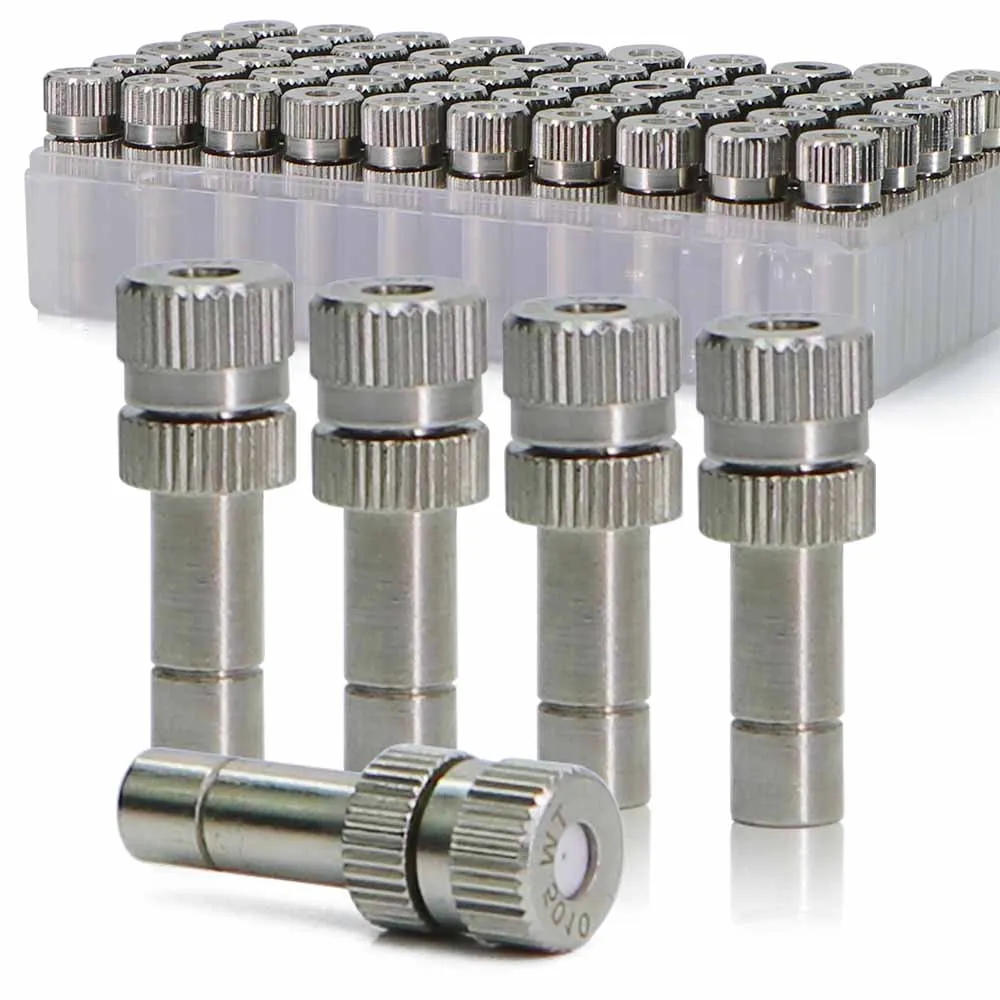 

6mm Low Pressure Misting Nozzles 0.15-0.8mm Fine Atomizer Sprayer Slip Lock Quick for Garden Irrigation Humidification Cooling