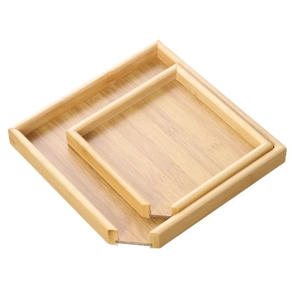 

Square Tea Set Tray Blackwood Chinese Style Tea Storage Tray Canister Tea Service Gadgets Bamboo Tea Box Teaware
