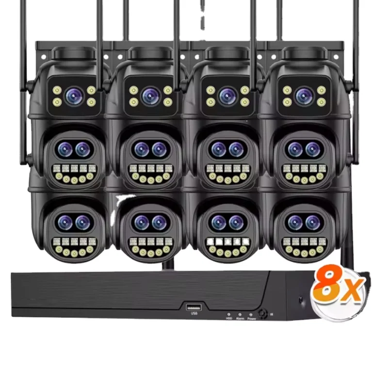 

8CH H.265 9MP Wireless CCTV Camera System Two Way Audio PTZ WIFI IP Security 8X Zoom 8CH WiFi NVR Security Camera System