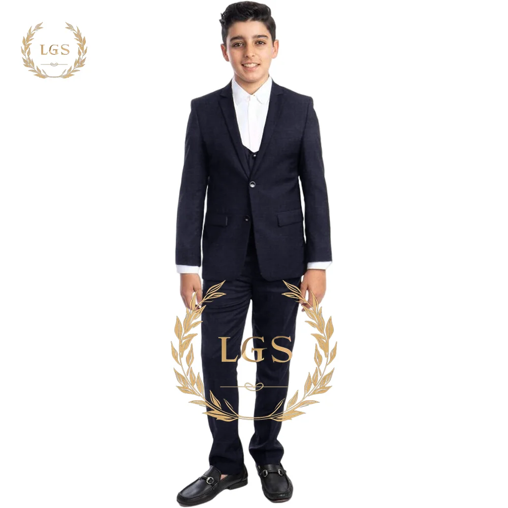 Boys Linen Suit 3 Piece Set - Jacket + Pants + Waistcoat - Customized Suit Set for Formal Occasions, Events and Everyday Wear